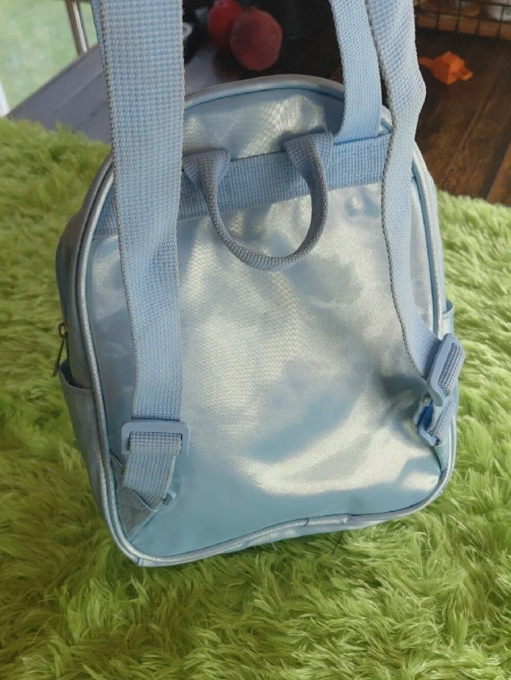 Bluey Light Blue Kids Backpack with Character Patches